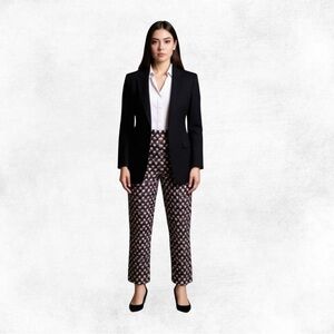 Anne Klein Geometric Print Slim Pants Size 10